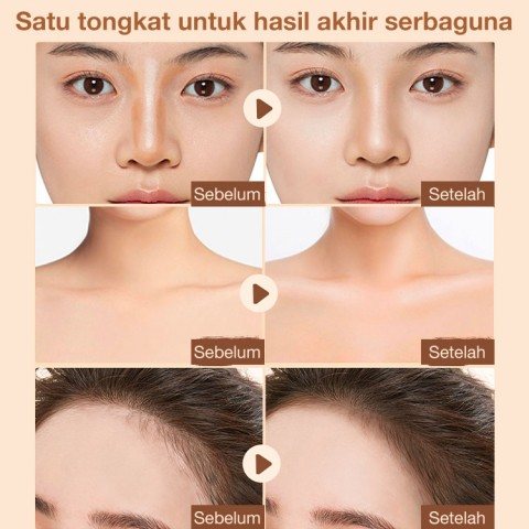 Tongkat kontur highlight ujung ganda alami