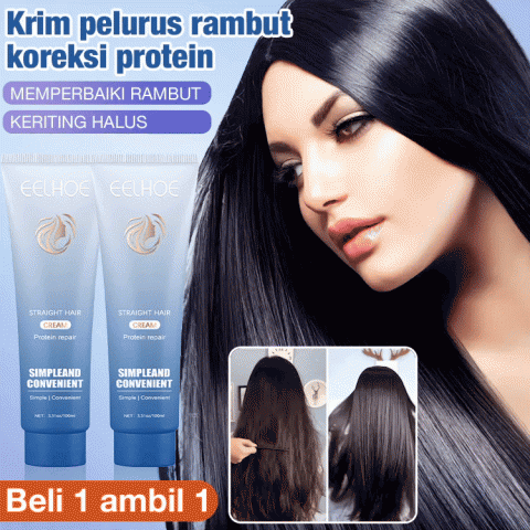 Krim pelurus rambut dengan koreksi protein