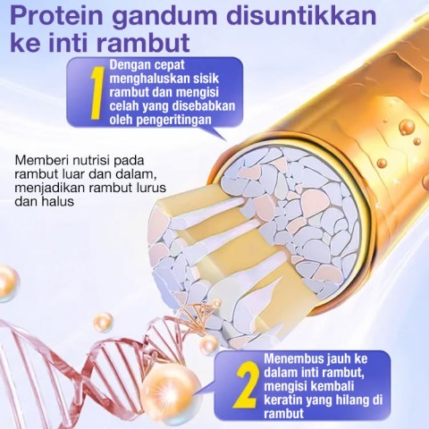 Krim pelurus rambut dengan koreksi protein