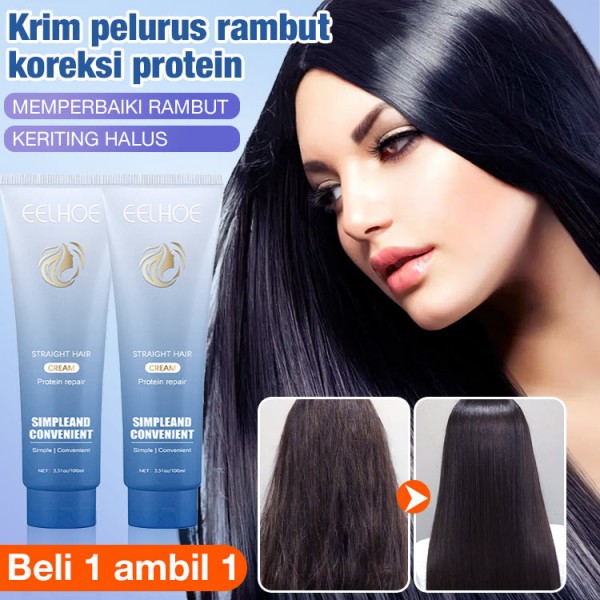 Krim pelurus rambut dengan koreksi protein