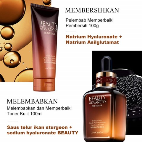 Set Perawatan Kulit Botol Coklat Kecil - Toner Wajah Essence Eye Cream Lotion Anti-Aging Retinol Serum Pembersih Wajah